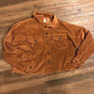 Brown corduroy button up